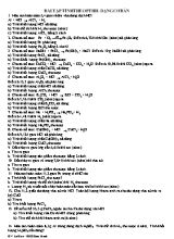 Bài tập tính theo phương trình hóa học - Dạng cơ bản